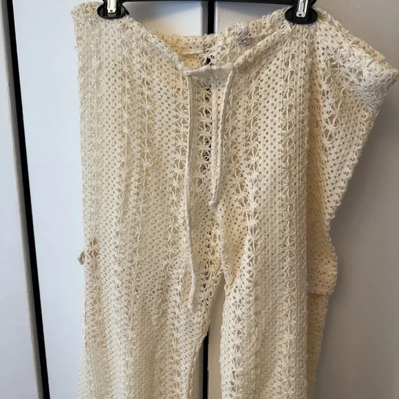 Heart Of Sun Bahia Beige Crochet Cargo Pants - Picture 8 of 8